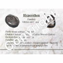 Hypersthen Kette mit 925er Silber Verschluss Länge: ca. 45 cm - geheimnisvoller Stein