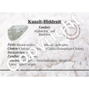Kunzit und Hiddenit Kette Free Form Länge 45 cm mit 925er Silber Karabiner Verschluss