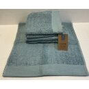 5er Set Handtücher nachhaltige Baumwolle hellblau 50x100cm 500g/qm