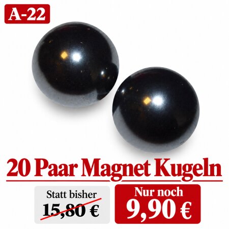 20 Paar Magnet Kugeln ca. 24 mm