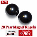 20 Paar Magnet Kugeln ca. 24 mm