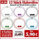 12 Stück Halsreifen Kunststoff mit Metall...