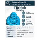 Türkinit – gefärbter Magnesit – Happy Buddha sitzend ca. 25 × 30 mm