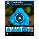 Türkinit – gefärbter Magnesit – Happy Buddha sitzend ca. 25 × 30 mm