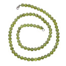 Peridot / Olivin Kette Kugel 6 mm/45 cm mit 925er Silber...