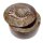 Ammonit Fossil Dose aus Jura Marmor braun rund mit Deckel aus Marokko ca. 50 x 65  mm