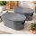 2er Set Metall Dose Behälter Anthrazit gau oval mit Deckel ca. 35x23x16cm
