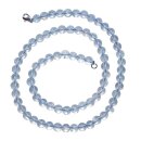 Topas blau Kette Kugel 6 mm/45 cm mit 925er Silber...