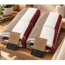 2er Set Duschtuch Handtuch Baumwolle 440g/qm rot taupe...
