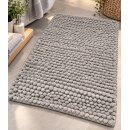 Badematte Badvorleger Matte Badezimmer grau ca. 50x80cm...
