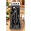 4 tlg. Messerset Messer Set German Line in schwarz