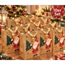 10 er Set Geschenktüten Weihnachtstüten...