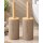 2er Set Toilettenbürste WC Bürste Bambus Deckel  Kunststoff Behälter taupe