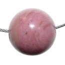 Rhodonit Kugel ca. 20 mm als Anhänger mit Bohrung 2,5 mm