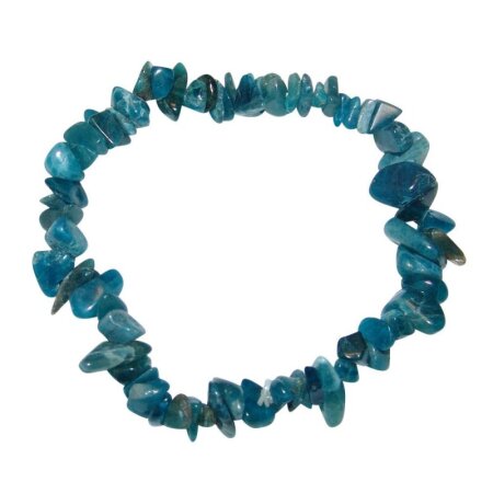Apatit Splitter Armband auf Stretchband ca. 5 - 8 mm, 19 - 20 cm lang