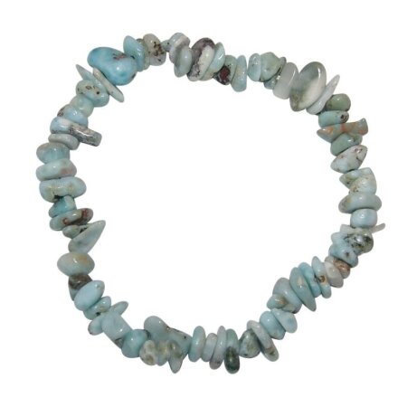 Larimar (Antlantisstein)Splitter Armband auf Stretchband ca. 4- 6 mm, 19 - 20 cm