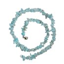 Larimar Splitter Kette 925er Silber Karabiner Verschluss...