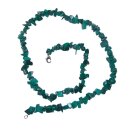 Malachit Splitter Kette 45 cm mit silberfarbenem...