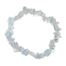 Opalith (Glas synthetisch) Splitter Armband auf Stretchband mit Opal Schimmer