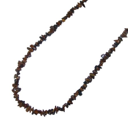 Tigerauge Splitter Kette 90 cm Länge endlos ohne Verschluss