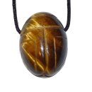 Tigerauge Scarabäus Anhänger ca. 30x20x15 mm mit Bohrung: ca. 2,5mm
