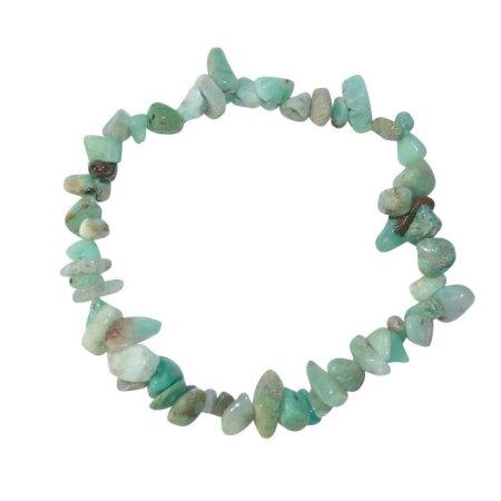 Chrysopras Splitter Armband auf Stretchband 4 - 7 mm, 19 - 20 cm lang