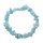 Aquamarin Splitter Armband auf Stretchband ca. 5 - 8 mm, 19 - 20 cm lang