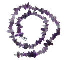 Amethyst Splitterkette 45 cm mit silberfarbenem...