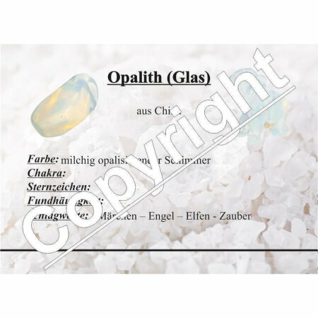 Opalith Splitterkette 45 cm silberfarbiger Karabinerverschluss mit Opal Schimmer