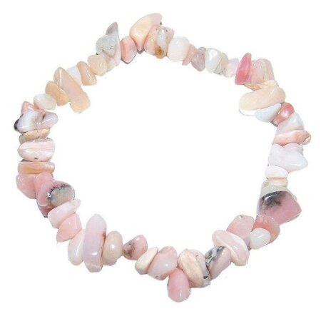 Andenopal rosa Splitter Armband echtes Edelsteinarmband 20 cm Länge elastisch