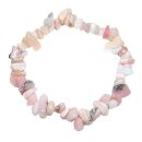 Andenopal rosa Splitter Armband auf Stretchband 20 cm