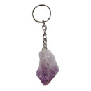 Amethyst Natur Spitze Schlüsselanhänger Größe L: ca. 40 - 45 mm