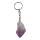 Amethyst Natur Spitze Schlüsselanhänger Größe L: ca. 40 - 45 mm