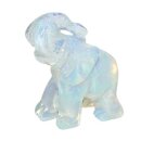 Opalith (Glas, synthetisch) Elefant ca. 30 x 43 mm