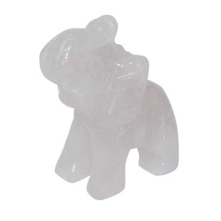 Rosenquarz Elefant ca. 22 x 30 mm
