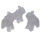 Rosenquarz Elefant ca. 22 x 30 mm