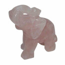 Rosenquarz Elefant ca. 30 x 43 mm