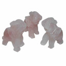 Rosenquarz Elefant ca. 30 x 43 mm