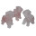 Rosenquarz Elefant ca. 30 x 43 mm