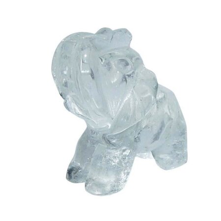 Bergkristall Elefant ca. 22 x 30 mm