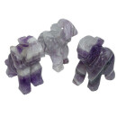 Amethyst gebändert Elefant  ca. 30 x 43 mm