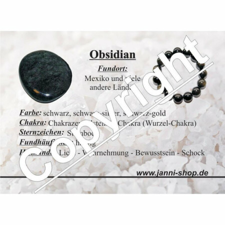 Obsidian schwarz Enge ca. 35 x 60 mm