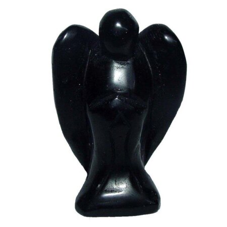 Obsidian schwarz Engel ca. 35 x 60 mm