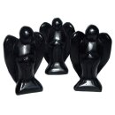 Obsidian schwarz Engel ca. 35 x 60 mm