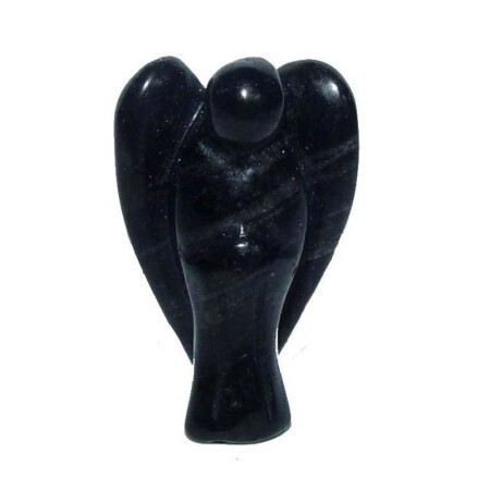 Obsidian schwarz Engel ca. 22 x 33 mm