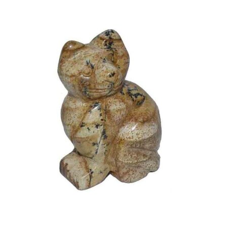 Landschaftsjaspis Katze ca. 30 x 45 mm