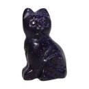Blaufluss Katze ca. 40 x 25 mm blauer Goldfluss...