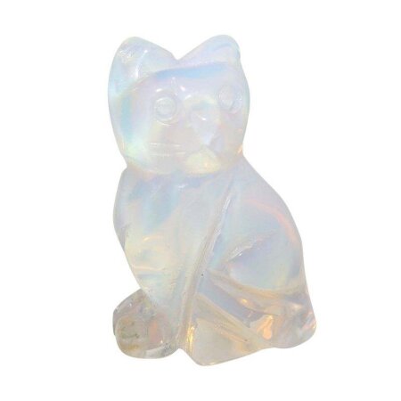 Opalith (Glas, synthetisch) Katze ca. 40 x 25 mm