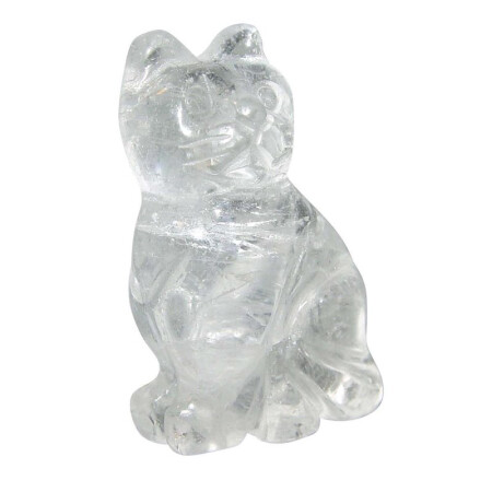 Bergkristall Katze ca. 40 x 25 mm