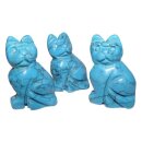 Türkinit (Magnesit gefärbt) – Katze / Kätzchen ca. 40 x 25 mm